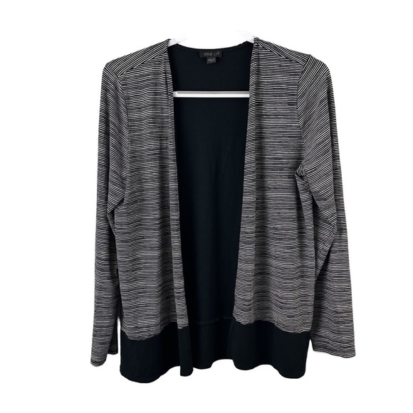 J.Jill Wearever Collection Striped Jersey Knit Cardigan Top - Picture 6 of 6